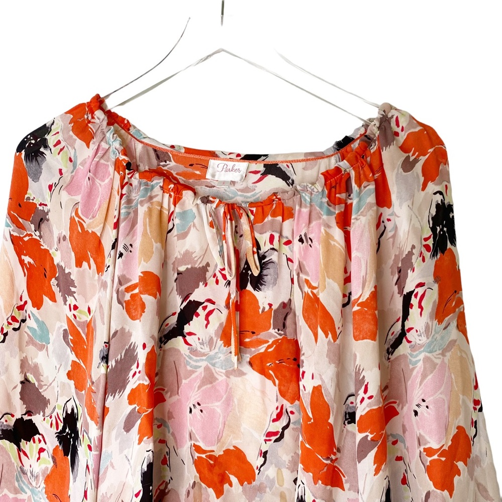 Parker Watercolor Silk Blouse Small - Picture 2 of 6